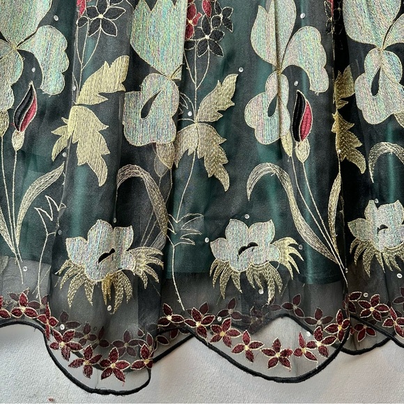 Vintage de Lanthume Embroidered Sweater & Skirt Set Elegant Party - Picture 8 of 15